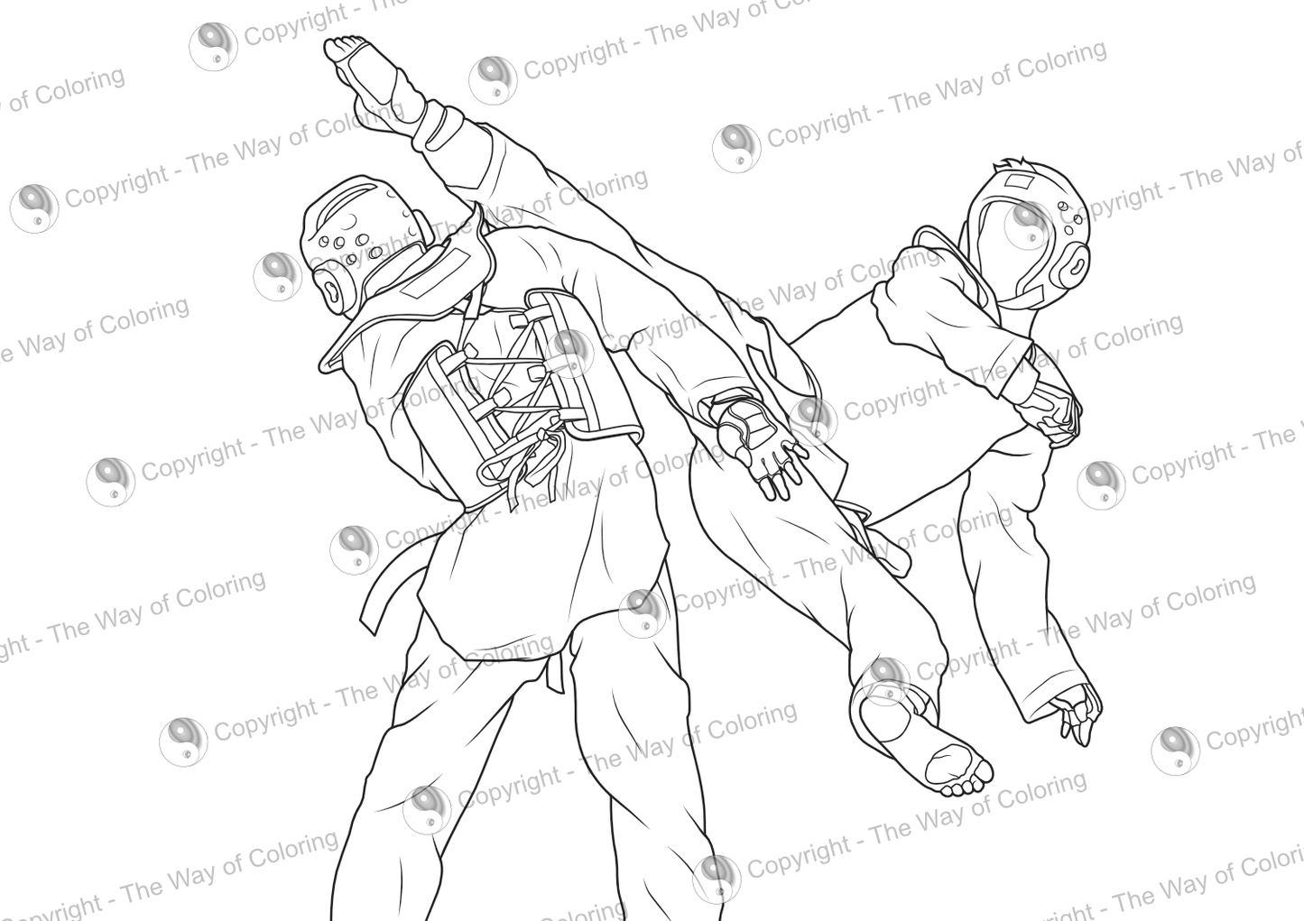 "Let's Go! Taekwondo!" Coloring Book