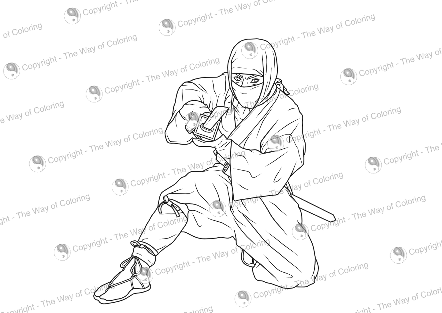 "Shading Shinobi" Coloring Book